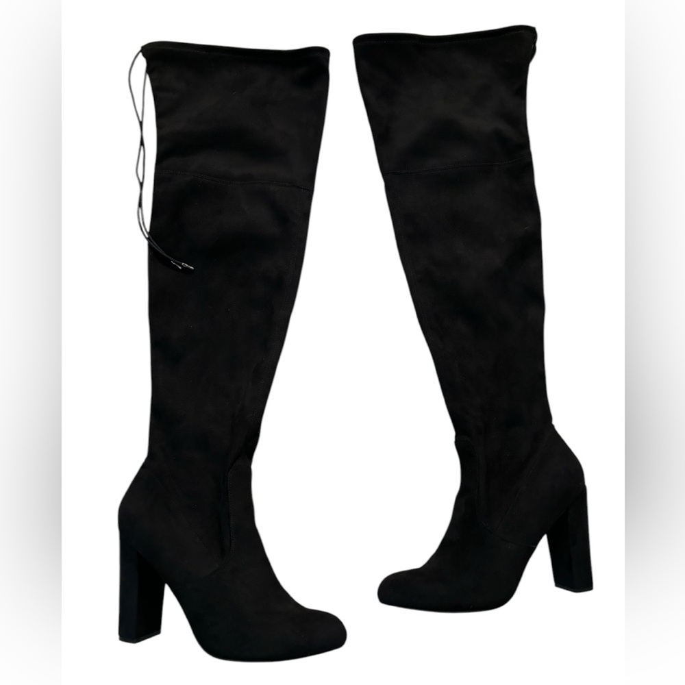A New Day suede thigh high boots size 11 black